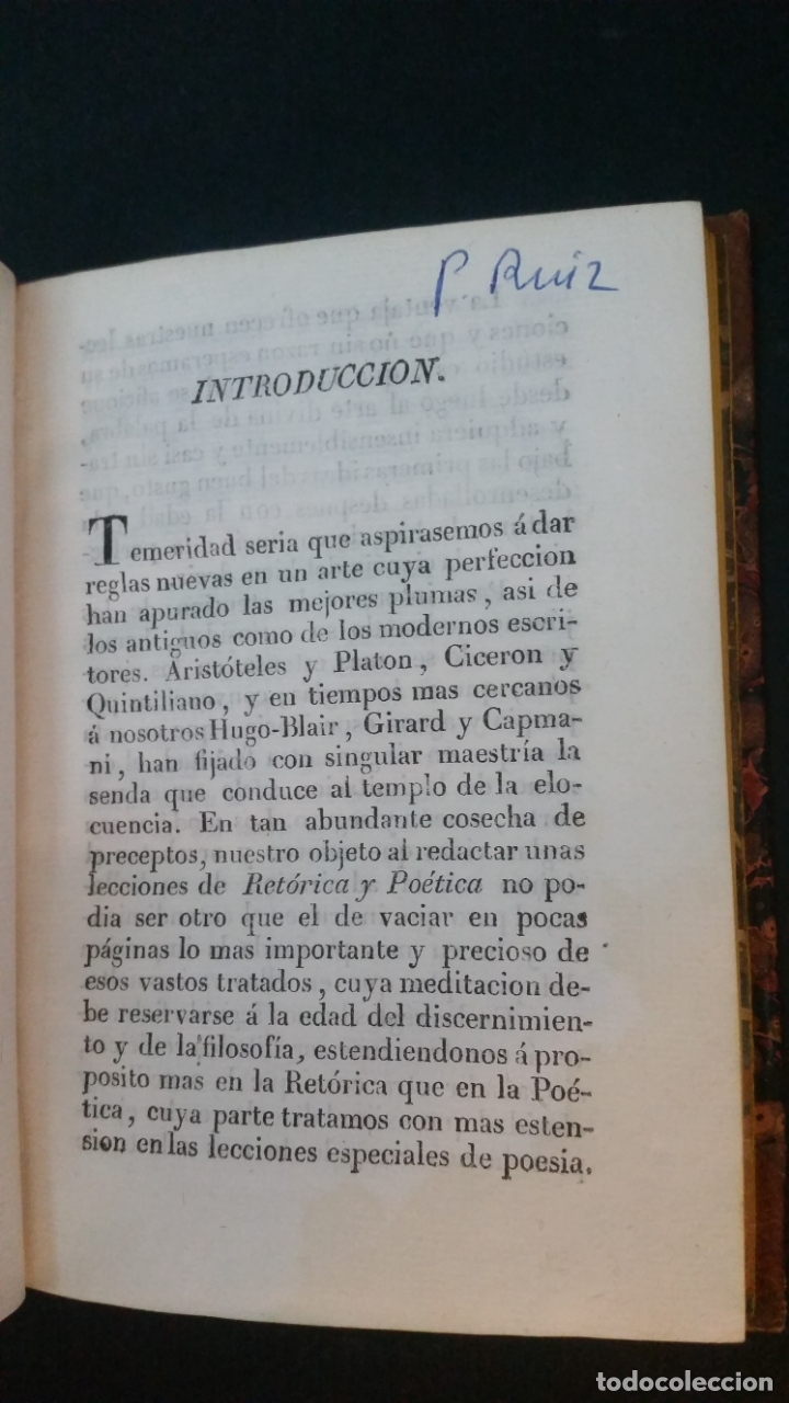 Libros antiguos: 1827 - LECCIONES DE RET&Oacute;RICA Y PO&Eacute;TICA - Foto 4