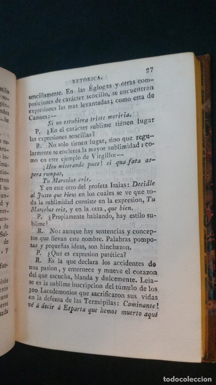 Libros antiguos: 1827 - LECCIONES DE RET&Oacute;RICA Y PO&Eacute;TICA - Foto 5