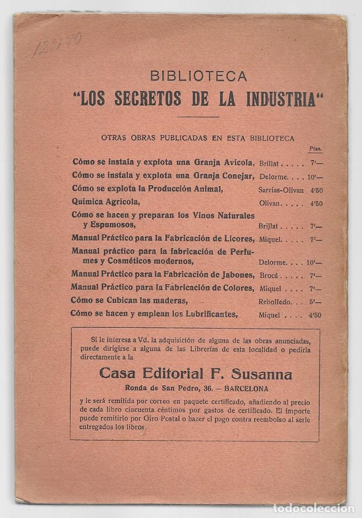 Libros antiguos: Manual Pr&aacute;ctico de Lecheria e industrias derivadas.   1934 - Foto 2