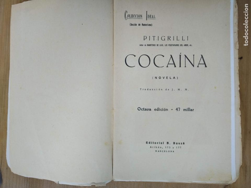 Libros antiguos: Cocaina de Pitigrilli . Editorial Bauza, Barcelona. - Foto 2