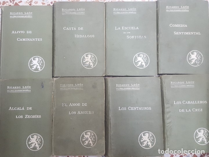 Libros antiguos: RICARDO LE&Oacute;N OBRAS COMPLETAS 8 TOMOS TE LA EDITORIAL - Foto 2