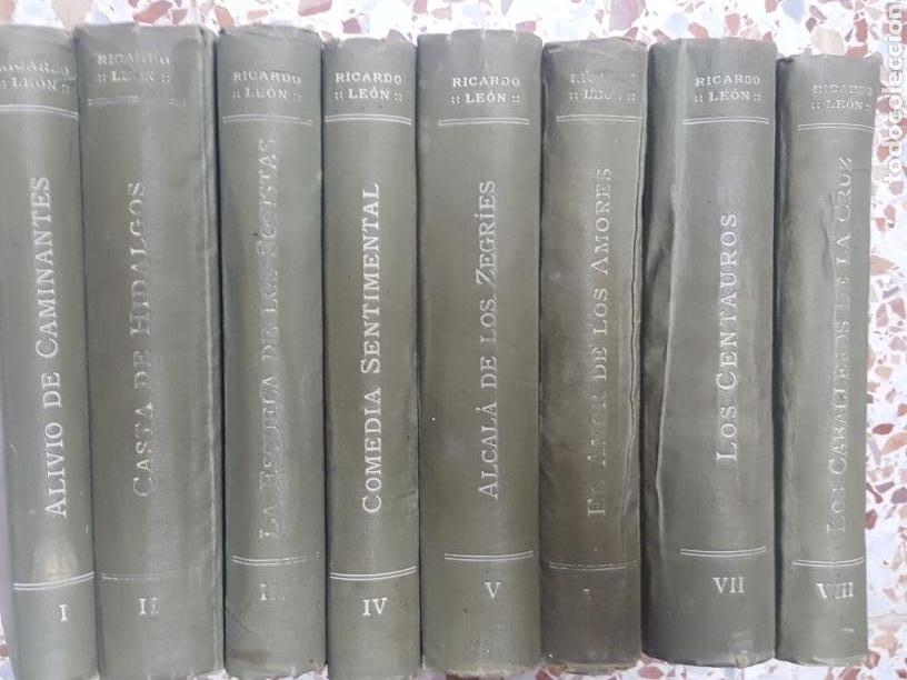 Libros antiguos: RICARDO LE&Oacute;N OBRAS COMPLETAS 8 TOMOS TE LA EDITORIAL - Foto 1