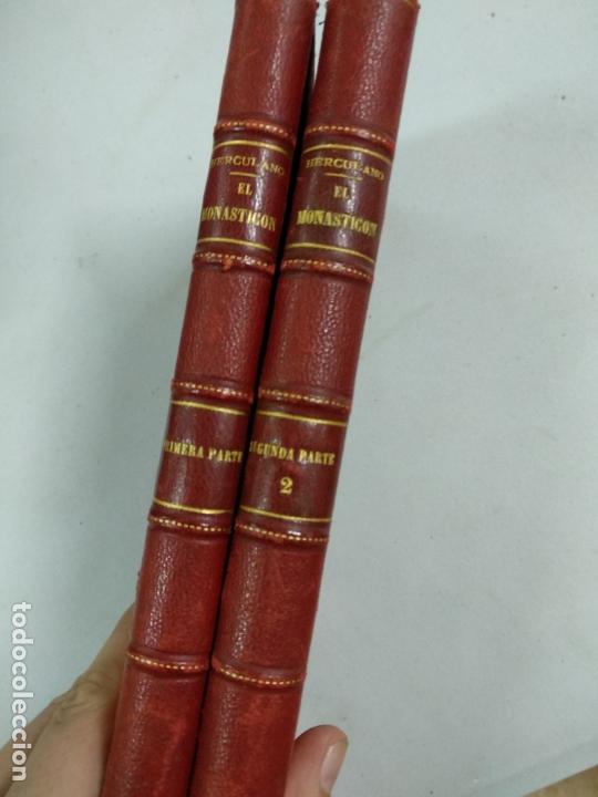 Libros antiguos: El monasticon - Herculano - 1875 - DOs tomos - Parte 1 y 2 - Foto 1