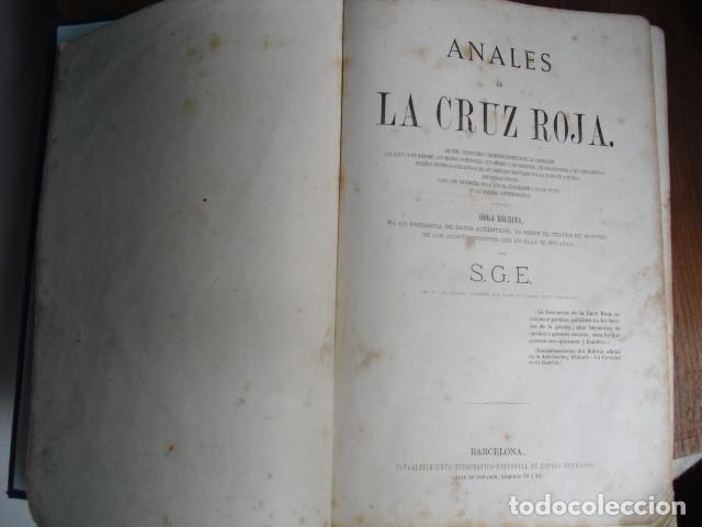 Libros antiguos: 1874 ANALES DE LA CRUZ ROJA - Foto 3