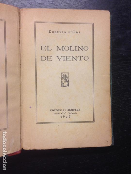 Libros antiguos: EL MOLINO DE VIENTO, DORS, EUGENIO, 1925 - Foto 1