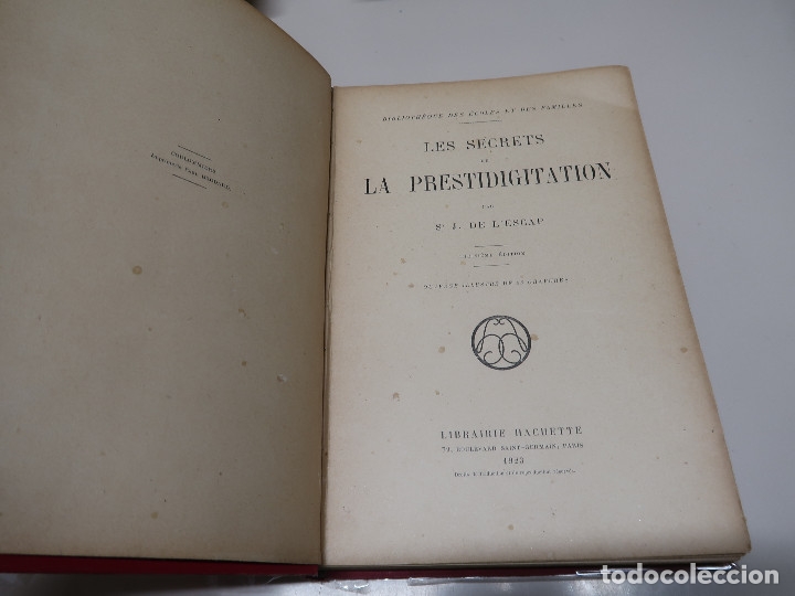 Libros antiguos: LES SECRETS DE LA PRESTIDIGITATION -  DE LESCAP, S.J. HACHETTE 1923 - Foto 3