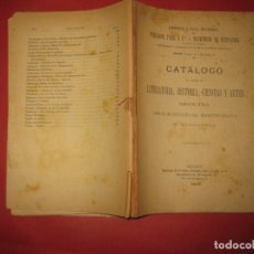 Libros antiguos: CATALOGO LIBRERIA PERLADO PAEZ Y Cª. SUCESORES DE HERNANDO. MADROID 1902. . Lote 171522880
