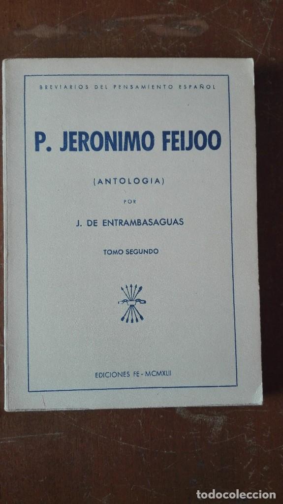 Libros antiguos: P. Jer&oacute;nimo Feijoo tomo segundo 1942 - Foto 1