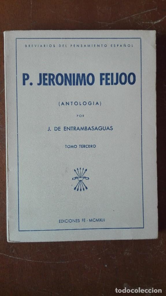 Libros antiguos: P. Jer&oacute;nimo Feijoo tercer tomo 1942 - Foto 1