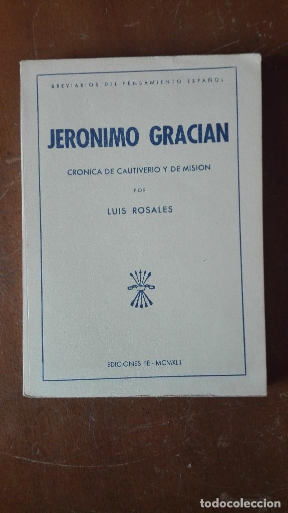 Libros antiguos: Jer&oacute;nimo Graci&aacute;n ediciones fe 1942 - Foto 1