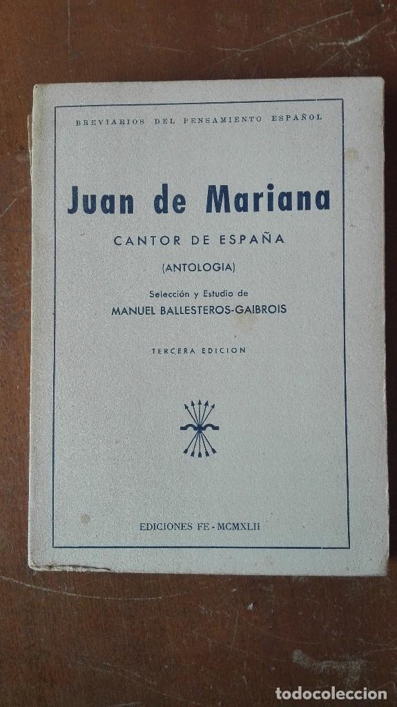 Libros antiguos: Juan de Mariana ediciones fe 1942 - Foto 1