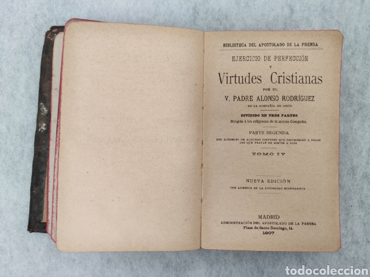 Libros antiguos: LIBRO EJERCICIO DE PERFECCI&Oacute;N A&Ntilde;O 1907 - Foto 3