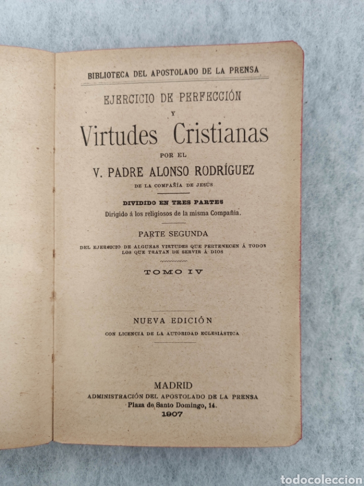 Libros antiguos: LIBRO EJERCICIO DE PERFECCI&Oacute;N A&Ntilde;O 1907 - Foto 4