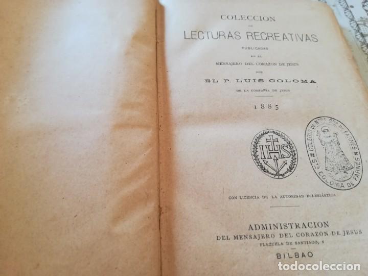 Libros antiguos: Lecturas recreativas - E. Coloma - 1885 - Foto 8