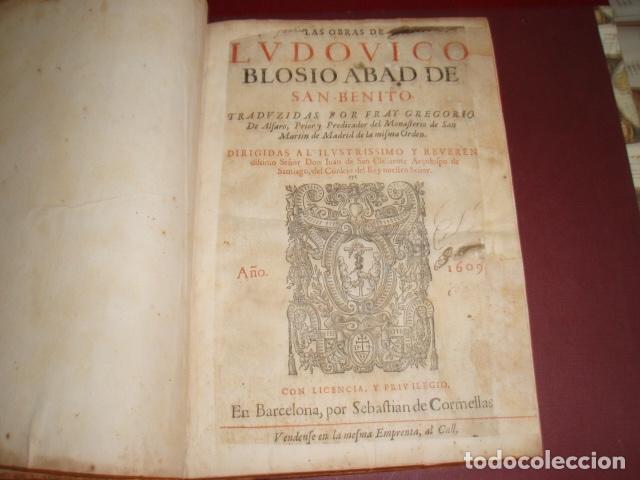 Libros antiguos: LAS OBRAS DE LUDOVICO BLOSIO - Foto 1