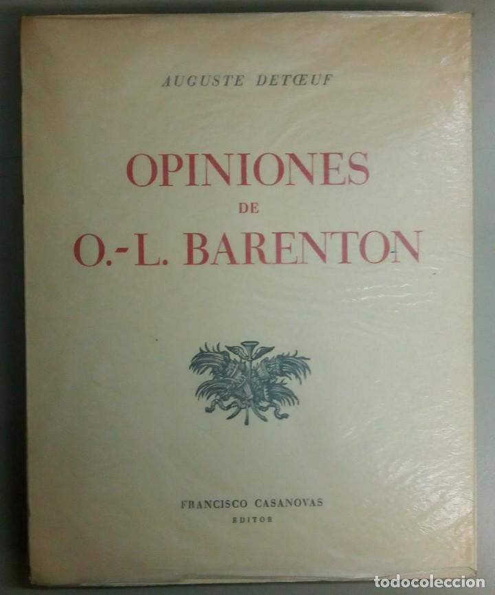 Old books: OPINIONES DE O.-L. BARENTON, AUGUSTE DETCEUF, A&Ntilde;O 1960, L11696