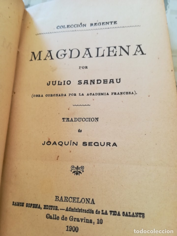 Libros antiguos: Magdalena - Julio Sandeau - 1900 - Foto 1