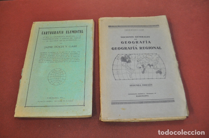 Old books: nociones de geografia y geografia regional y cartografia elemental - jaume poch gar&iacute; - ATGM