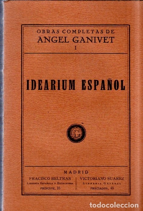 Libros antiguos: IDEARIUM ESPA&Ntilde;OL. ANGEL GAVINET. 1928. - Foto 1