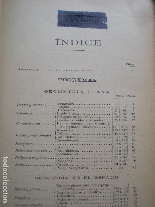Libros antiguos: GEOMETRIA ORTEGA TOMO 2&ordm; 1907 - Foto 3