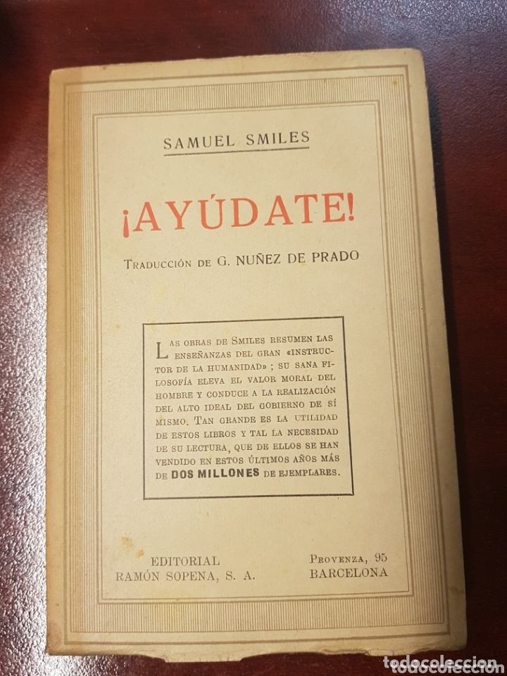 Libros antiguos: &iexcl;Ay&uacute;date! - Samuel Smiles - 1935 - Foto 1