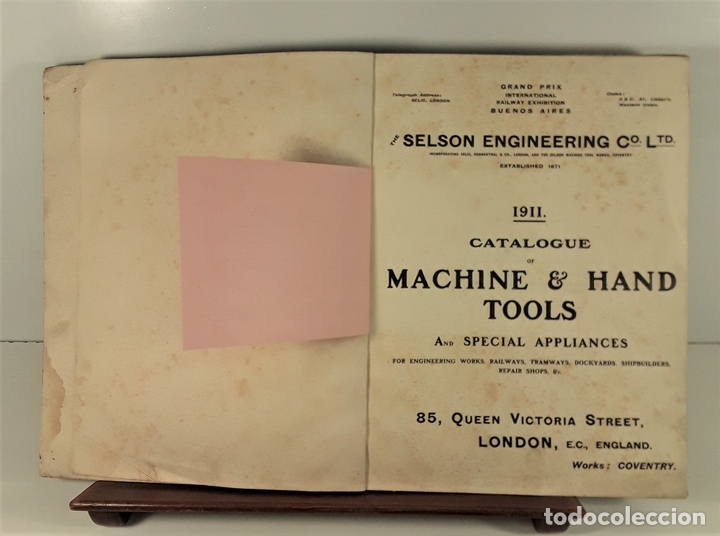 Libros antiguos: THE SELSON ENGINEERING C&ordm;. LTD. CATALOGUE. LONDON. 1911. - Foto 1