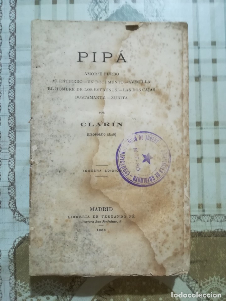 Libros antiguos: Pip&aacute; - Leopoldo Alas Clar&iacute;n - 1886 - Foto 1