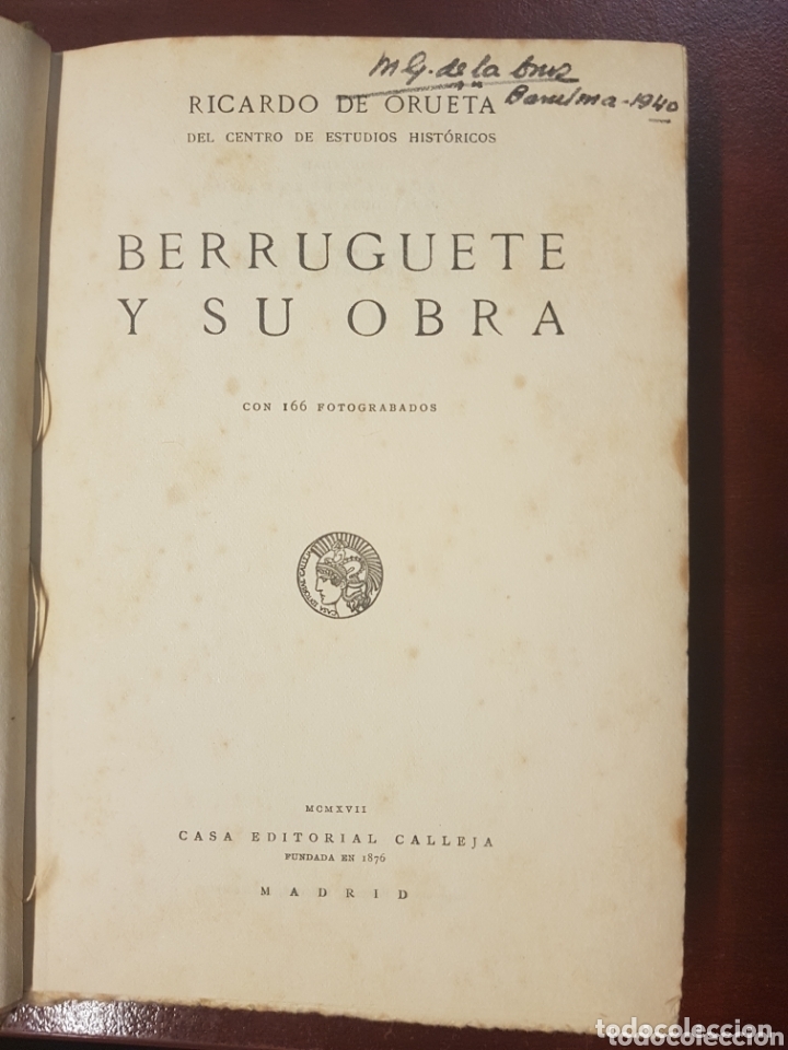 Libros antiguos: Berruguete - R. De Orueta - 1917 - Foto 2