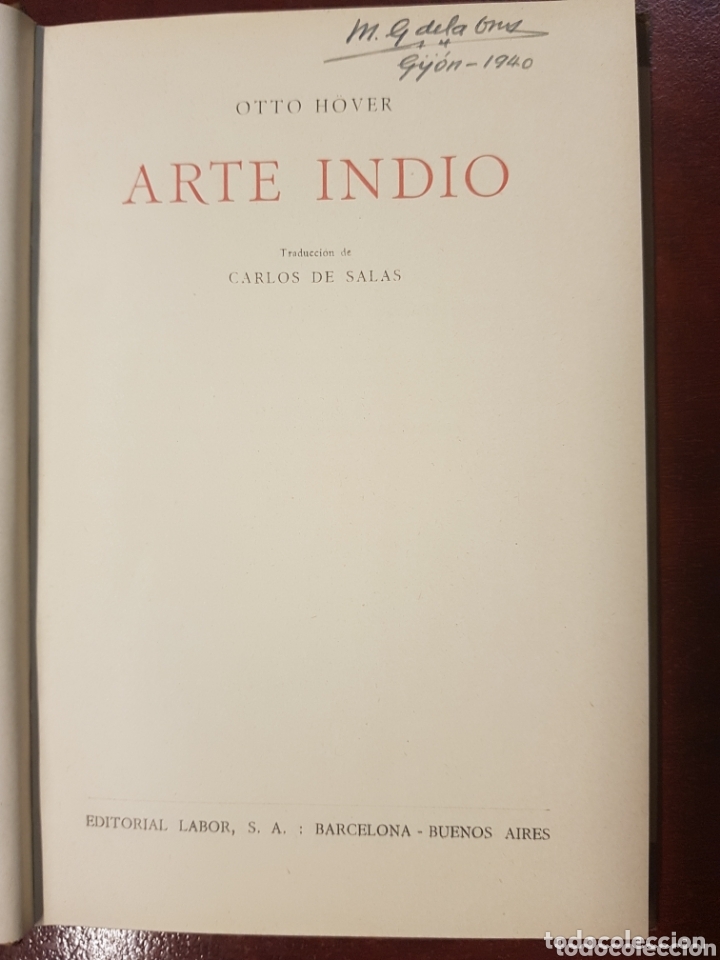 Libros antiguos: Arte indio - Otto H&ouml;ver - 1927 - Foto 2