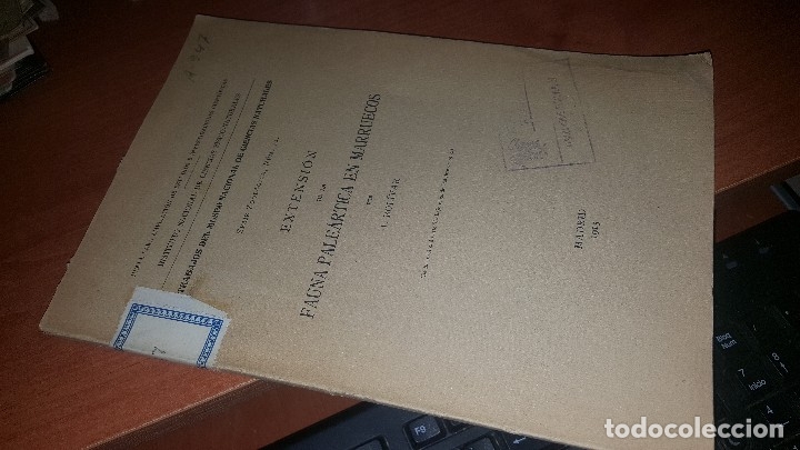 Livres anciens: Extension de la fauna paleartica en marruecos, i. Bolivar, madrid 1915, serie zoologica 10
