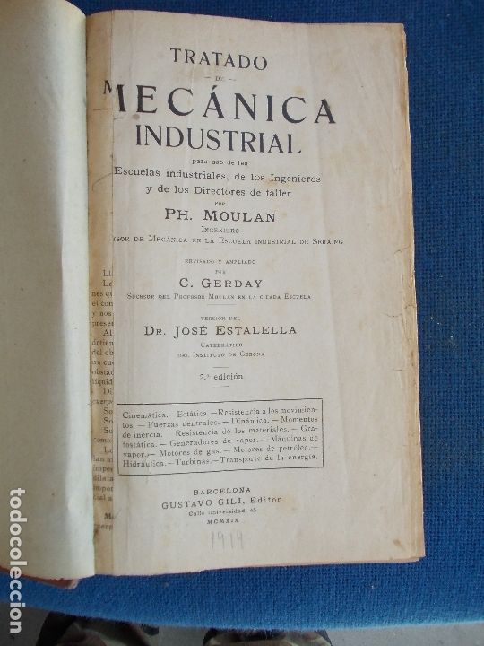 Libros antiguos: MECANICA INDUSTRIAL 2&ordm; EDICI&Oacute;N 1914 - Foto 5