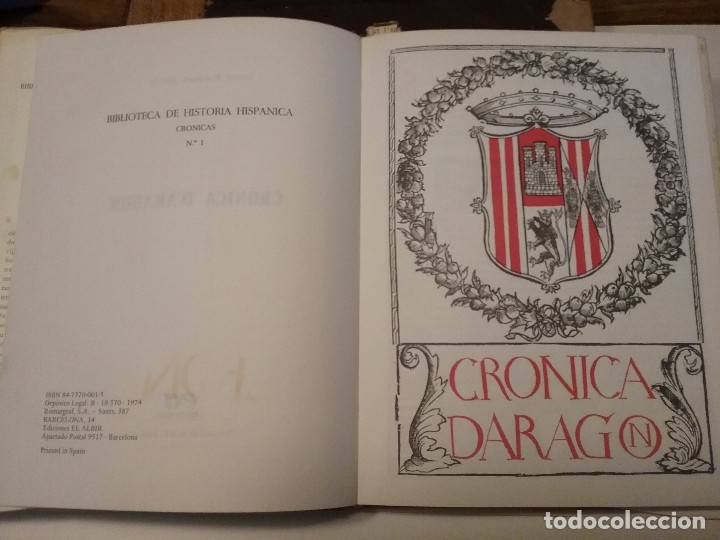 Libros antiguos: Cronica DAragon - Foto 1