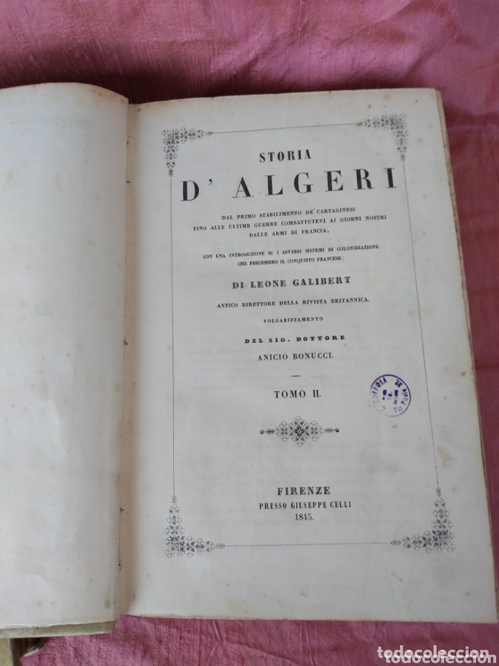 Libros antiguos: Storia Dalgeri .Antica e Moderna. - Foto 3