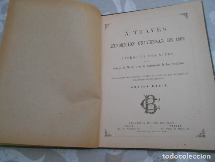 Libros antiguos: libro de a traves de la exposicion universal de 1889 rarisimo - Foto 2