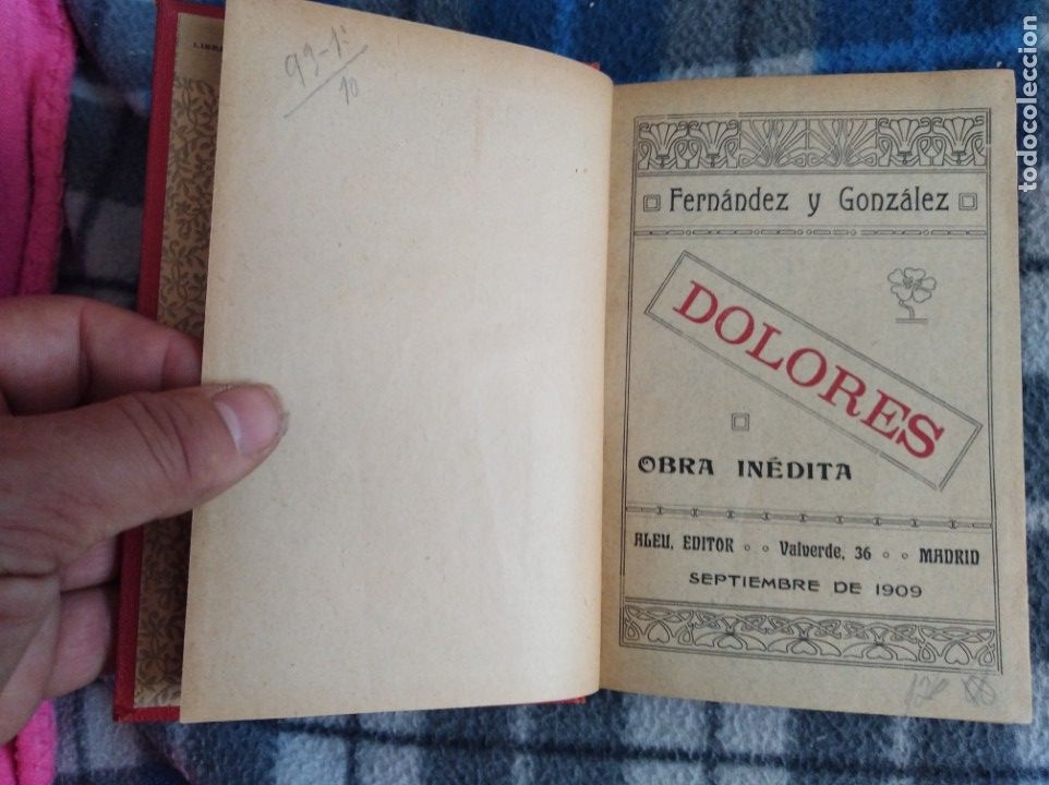 Libros antiguos: Novela - dolores - 1909 - Foto 1