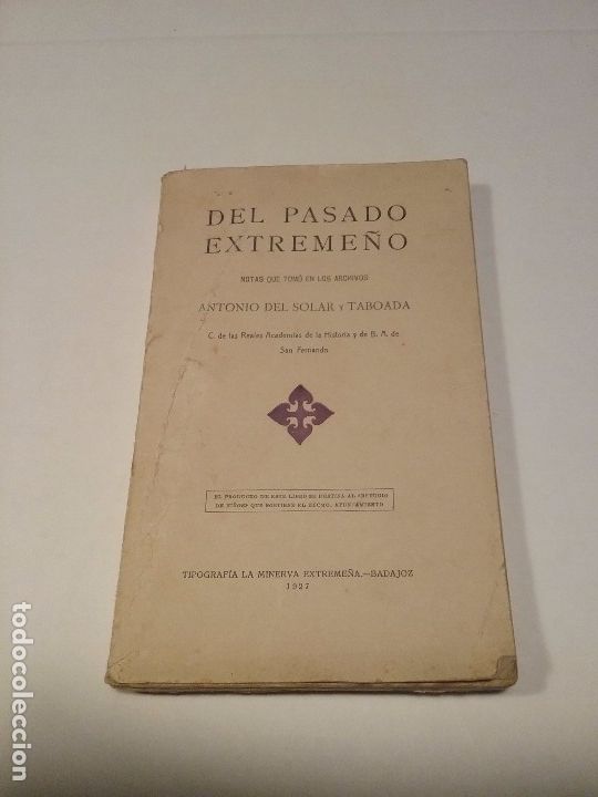 Libros antiguos: Del Pasado Extreme&ntilde;o - Foto 1