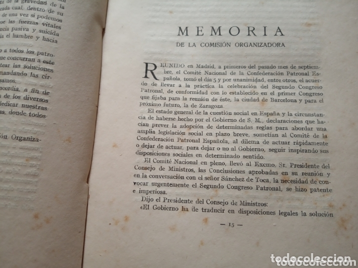 Libros antiguos: Memoria 2 congreso patronal - Foto 5