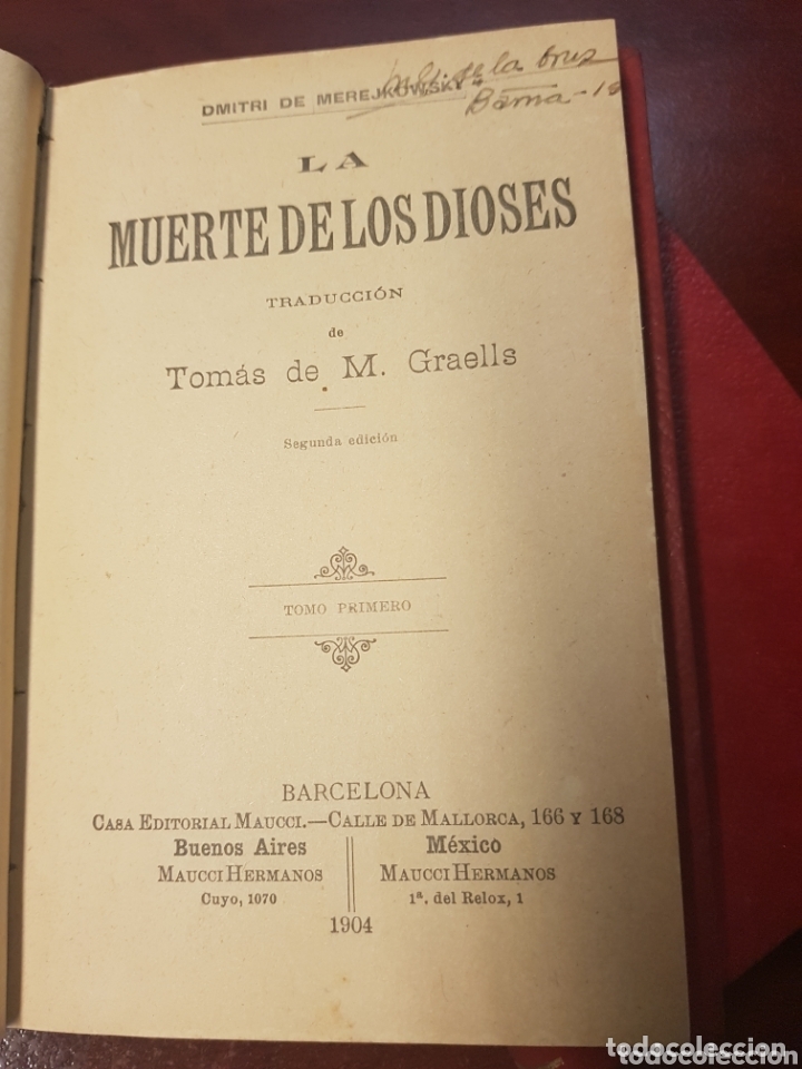 Libros antiguos: La muerte de los dioses - Dmitri Merejkowsky - 1904 - 2 tomos - Foto 3