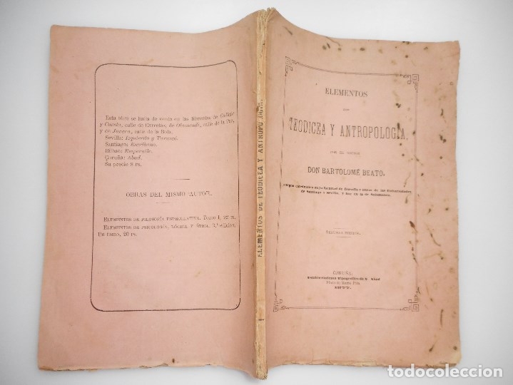 Libros antiguos: BARTOLOME BEATO     Elementos de Teodicea y antropolog&iacute;a     Y95688 - Foto 3