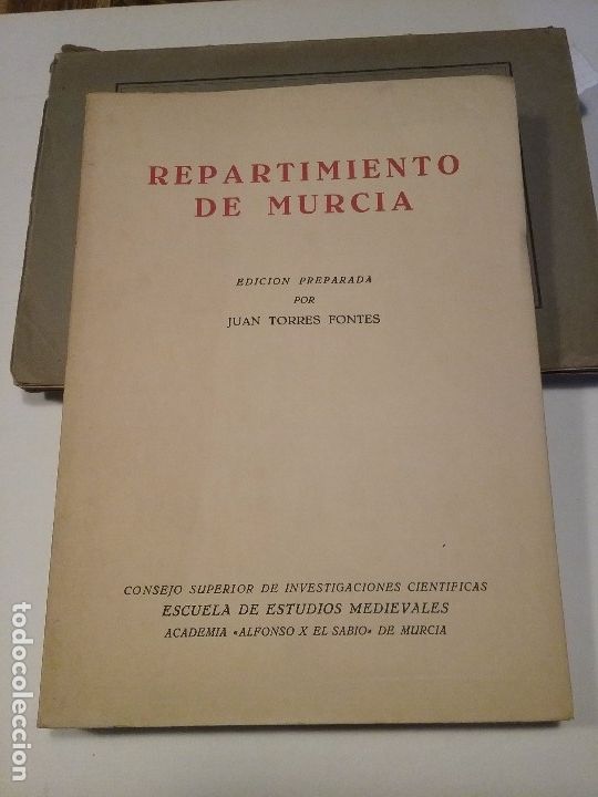 Libros antiguos: Repartimiento de Murcia - Foto 1