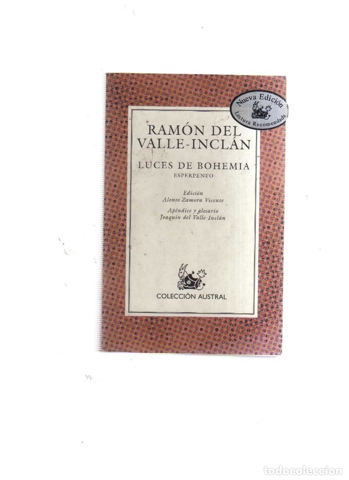 Libros antiguos: LUCES DE BOHEMIA RAMON DEL VALLE -INCLAN - Foto 1