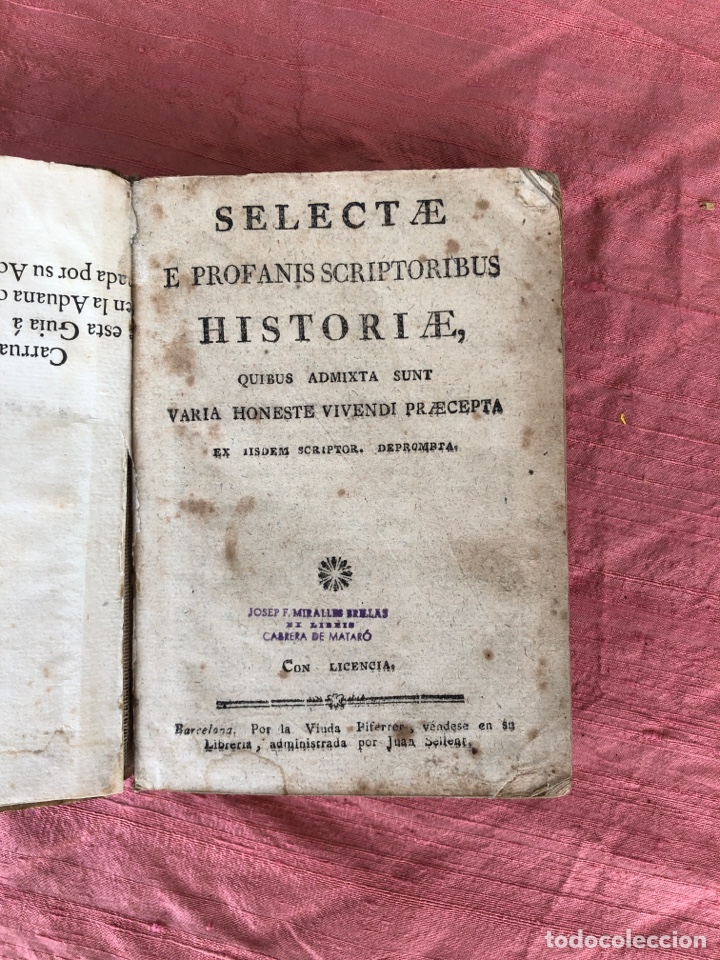 Libros antiguos: Selectae e profanis scriptoribus historiae, siglo XVIII - Foto 1