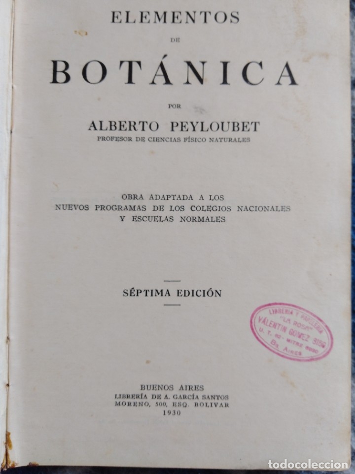 Libros antiguos: Libro antiguo - elementos de bot&aacute;nica -(a&ntilde;o 1930) -(454) - Foto 2
