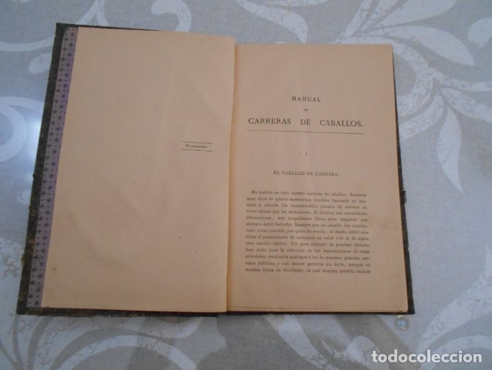 Libros antiguos: libro de  manual de carrera de caballos  de ernesto parent - Foto 3