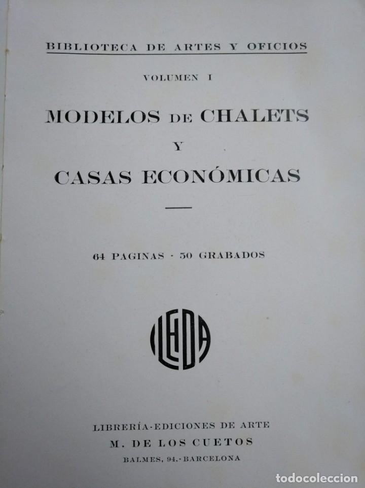 Libros antiguos: PRIMERA EDICI&Oacute;N (1930) DE MODELOS DE CHALETS Y CASAS ECON&Oacute;MICAS - Foto 4