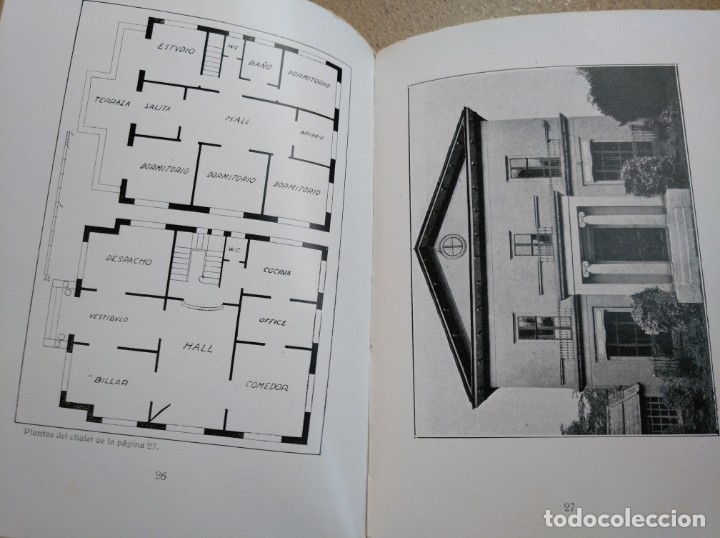 Libros antiguos: PRIMERA EDICI&Oacute;N (1930) DE MODELOS DE CHALETS Y CASAS ECON&Oacute;MICAS - Foto 8