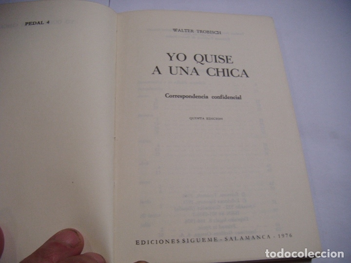 Libros antiguos: Yo quise a una chica de  Walter trobisch - Foto 2