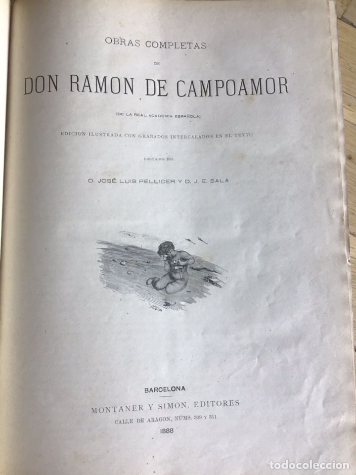 Libros antiguos: Obras Completas de Ram&oacute;n de Campoamor. Edici&oacute;n 1888 - Foto 1
