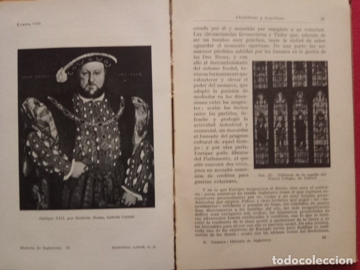 Libros antiguos: HISTORIA DE INGLATERRA - LAMBERT GERBER - EDITORIAL LABOR 1926. - Foto 3