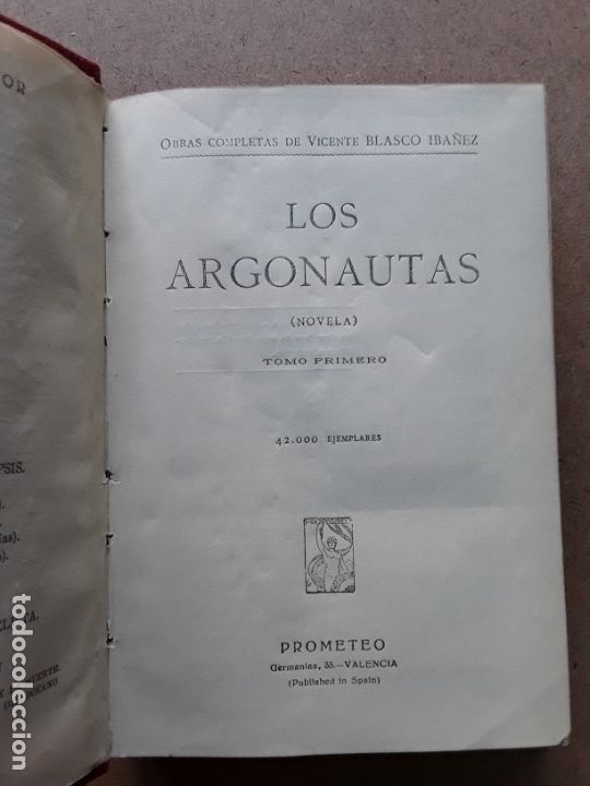 Libros antiguos: Los argonautas,v.blaco Ib&aacute;&ntilde;ez,tomo 1 - Foto 6